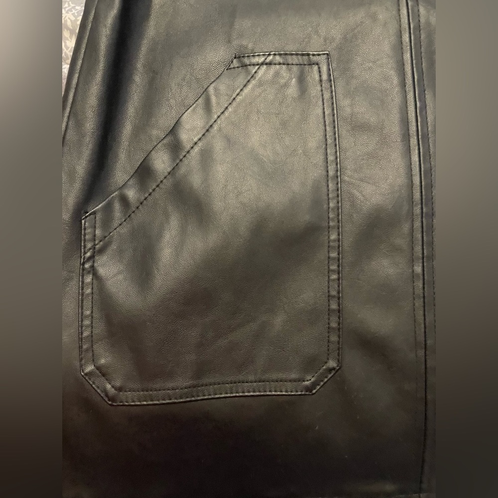 Zara Faux Leather Pinafore Dress - Picture 6 of 8